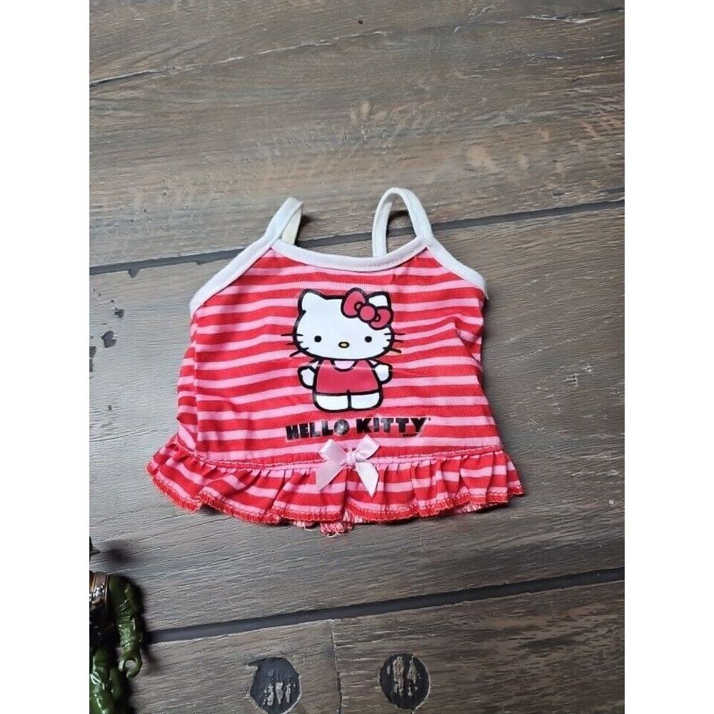 Hello Kitty White Red‎ Pink Striped Dress Dress For Hello Kitty Plush Dress Only
